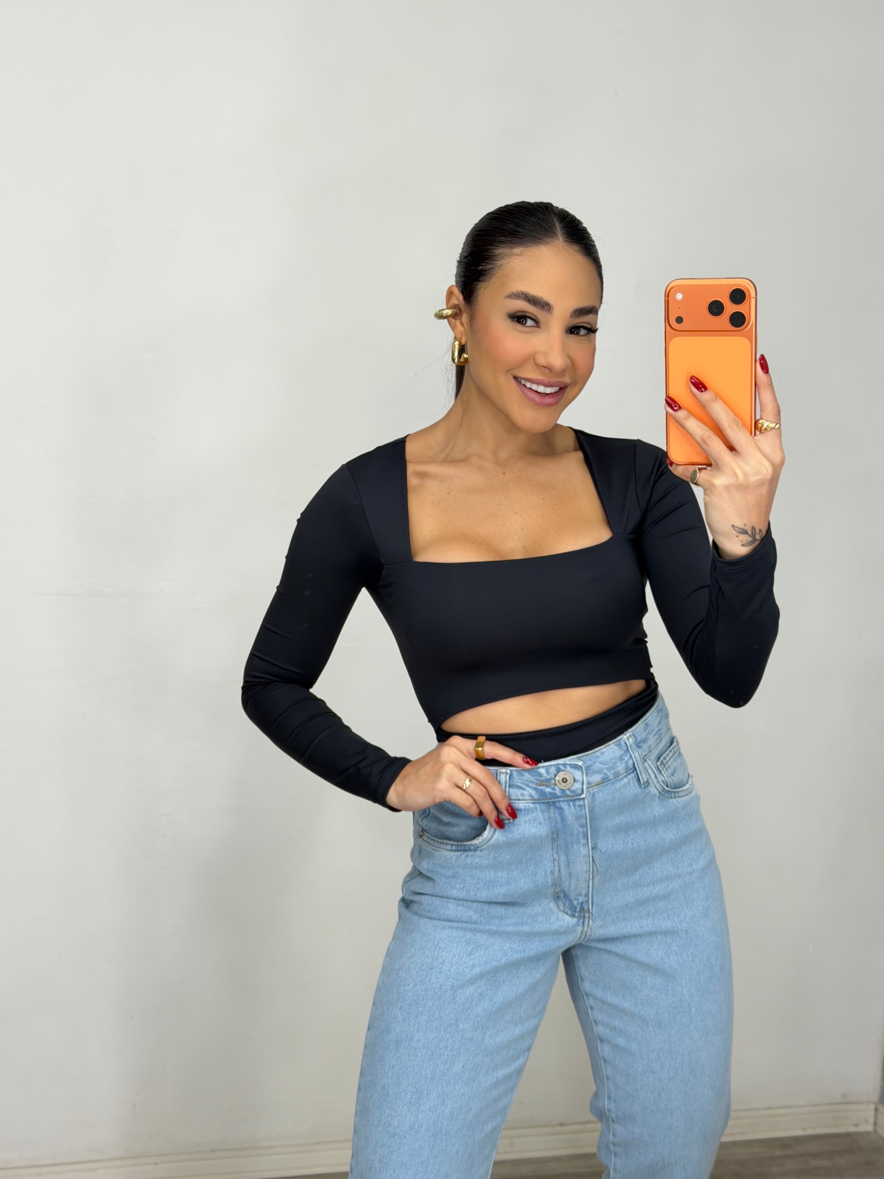 Calça mom clara