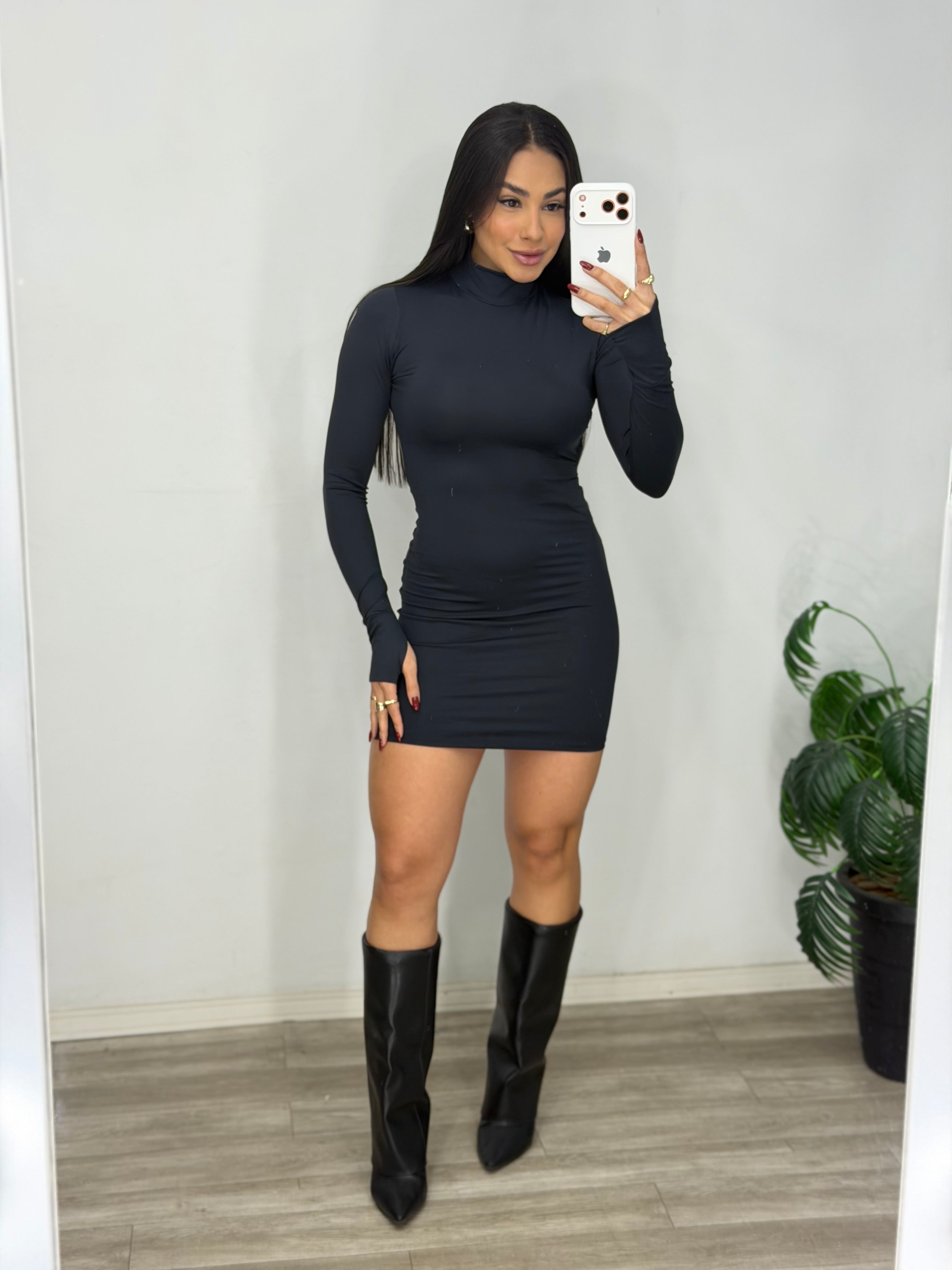 Vestido tubinho poliamida